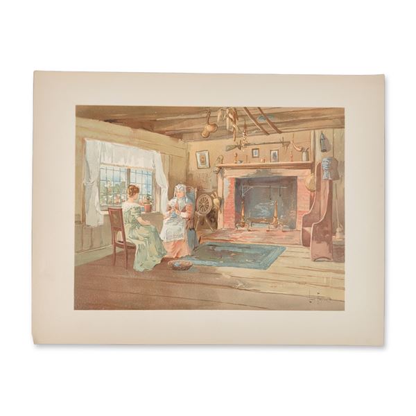 1893 Chicago World Fair Columbian Exposition Chromolithograph on Paper