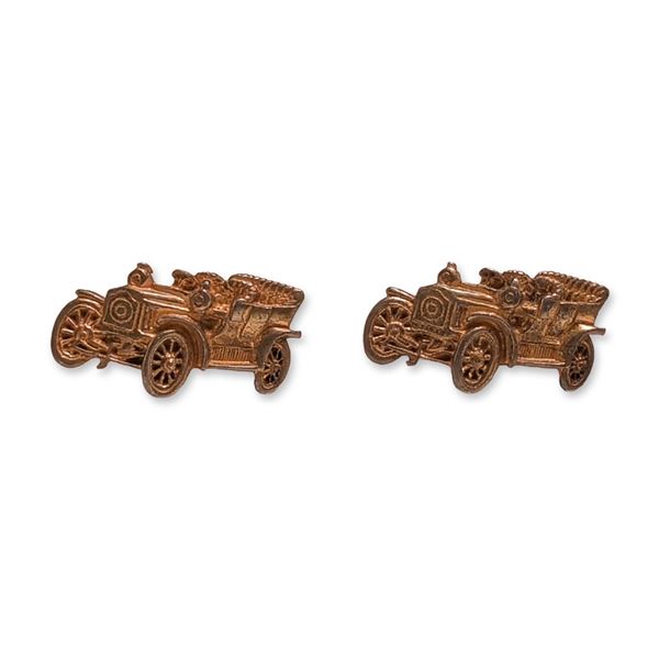 Pair of Fenwick and Sailor Sterling Silver Automobile Motif Cufflinks