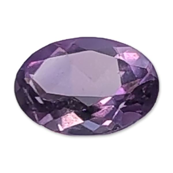 Loose Oval Cut Purple Amethyst Gemstone