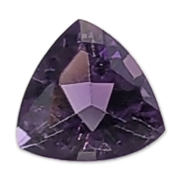 Trillion Cut Purple Faceted Amethyst Gemstone