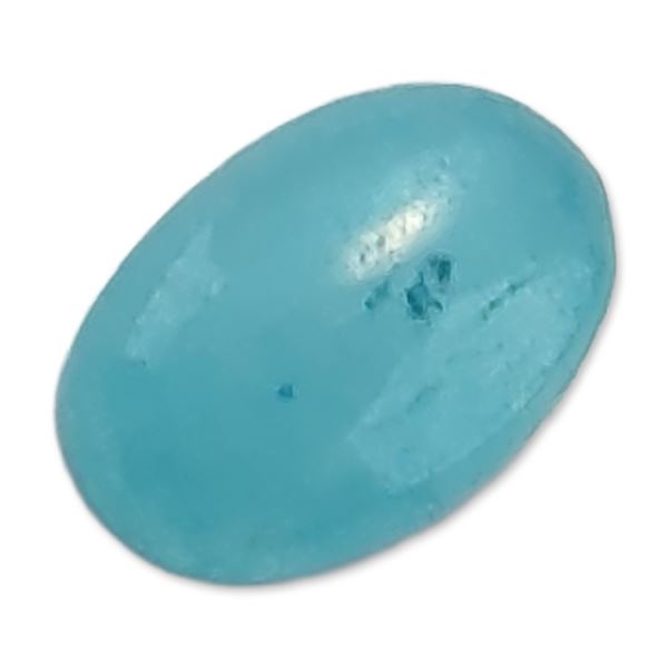 Neon Blue Oval Cabochon Gemstone