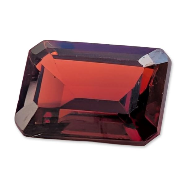 Emerald Cut Red Garnet Gemstone