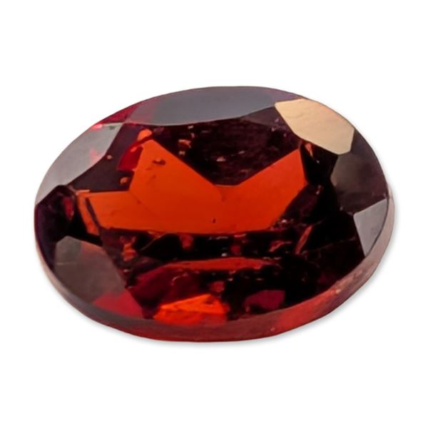 Loose Faceted Oval Cut Red Garnet