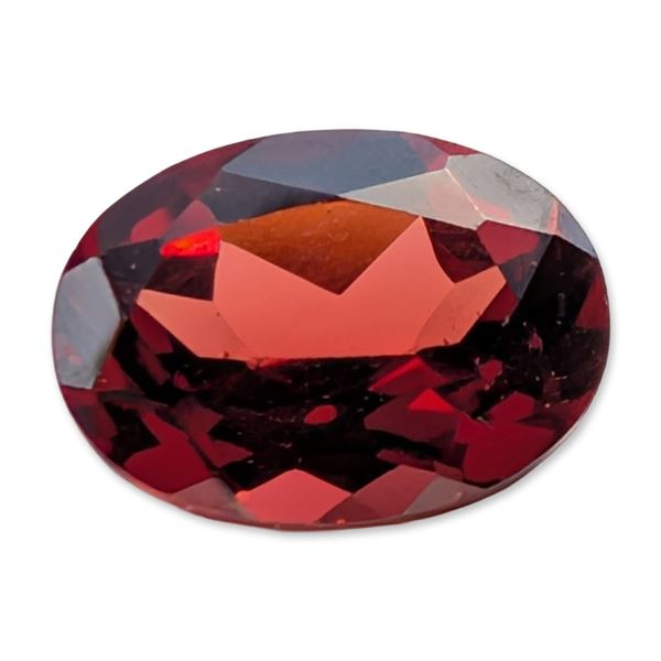Oval Faceted Garnet Gemstone