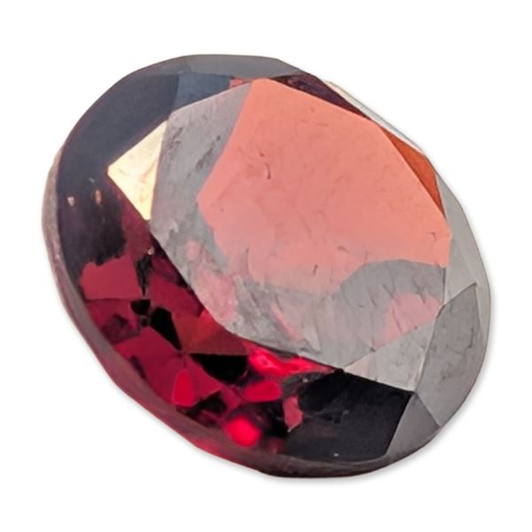 Oval Faceted Red Garnet Gemstone