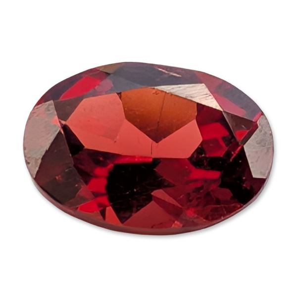 Oval Faceted Red Garnet Loose Gemstone