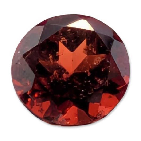 Round Brilliant Cut Red Garnet