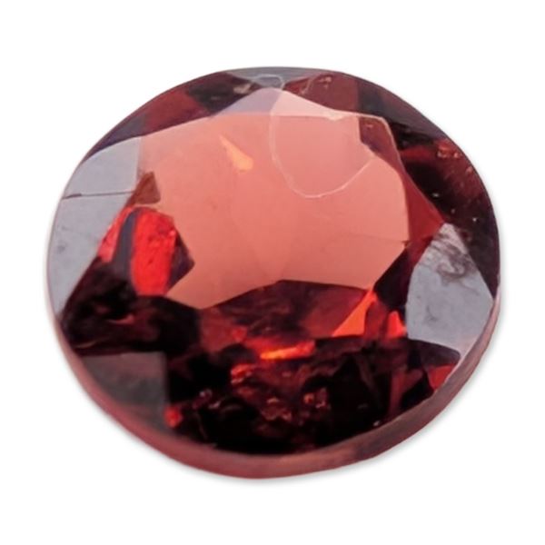 Round Brilliant Cut Red Garnet Gemstone