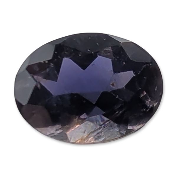 Oval Faceted Deep Violet Iolite Gemstone