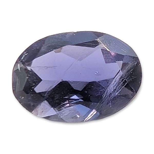 Oval Faceted Violet Blue Iolite Gemstone