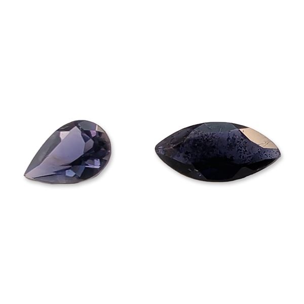 Two Loose Faceted Iolite Gemstones