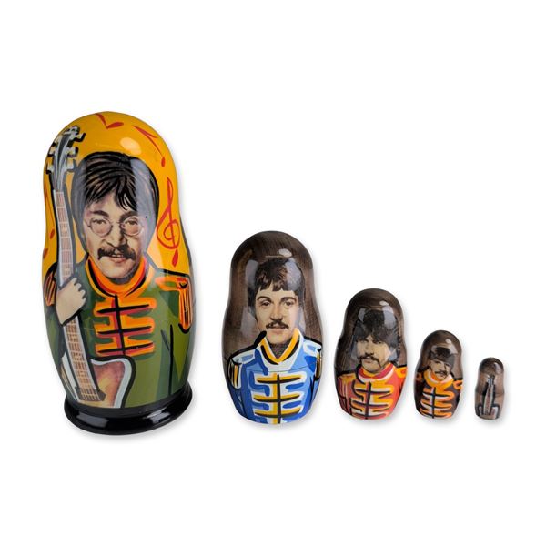 Russian Wooden Nesting Doll Set, Beatles Sgt Pepper