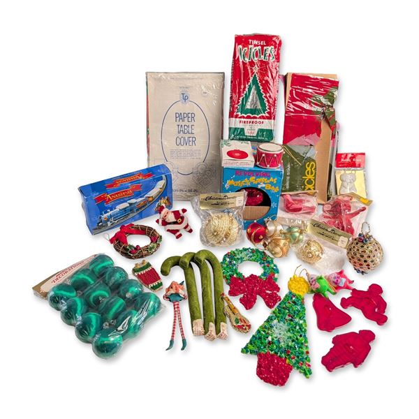 30pc Collection of Vintage Mid-Century Christmas Decorations