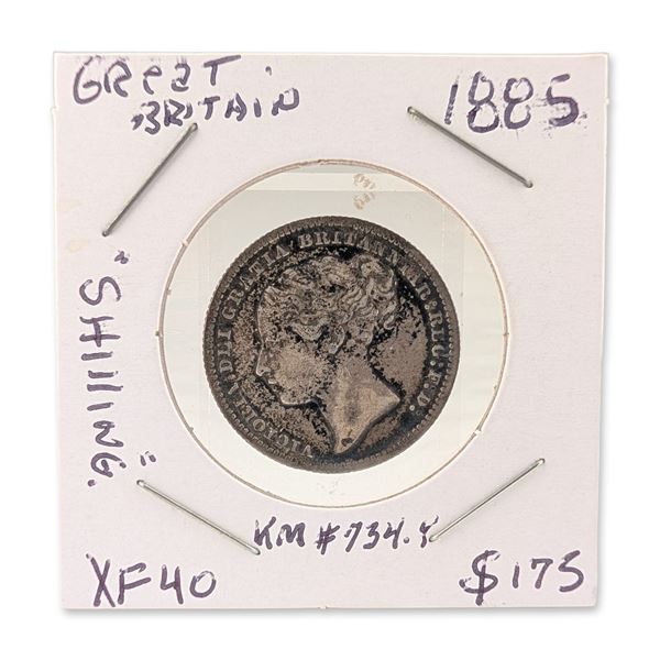 1885 Great Britain One Silver Shilling Coin
