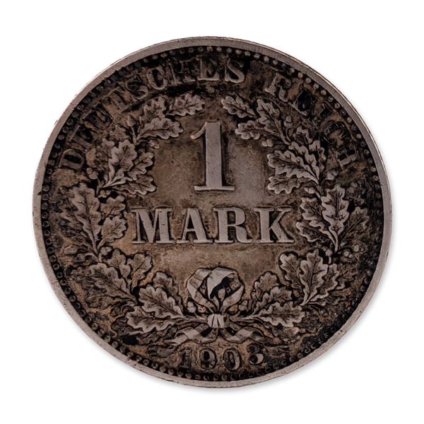 1903 G German Empire Silver One Mark Coin