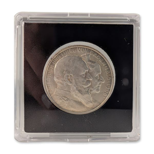 1906 German Baden 2 Mark Silver Coin