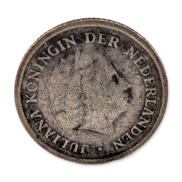 1959 Netherlands Antilles 1/10 Gulden Silver Coin