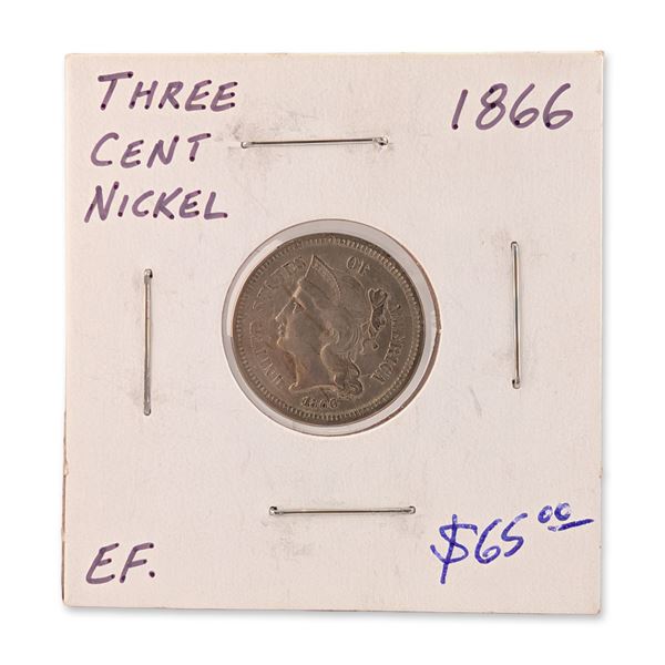1866 US Three Cent Nickel