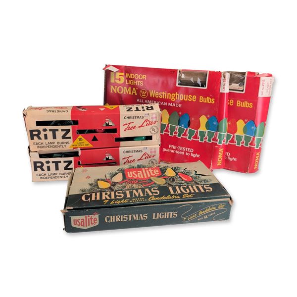 5pc Vintage Christmas Light Collection