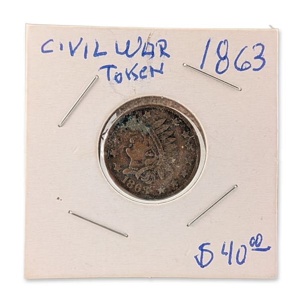 1863 US Copper Civil War Token