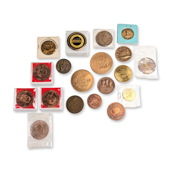 19pc Commemorative Collection of US Medals and Tokens