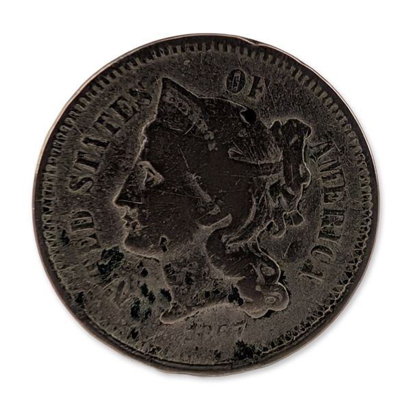 1867 US Three Cent Nickel Coin