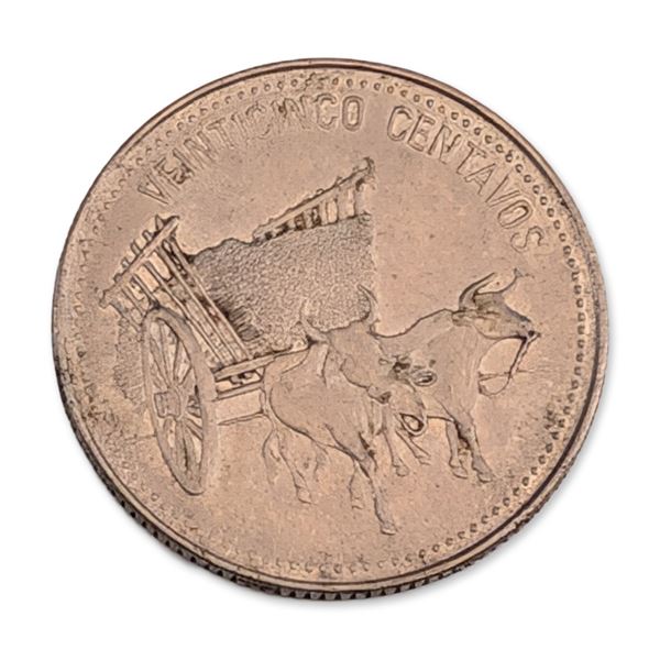 1990 Dominican Republic 25 Centavos Coin
