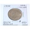 1936 S. African 2 Schilling Coin AU
