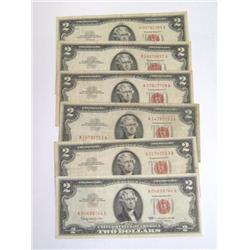 $2 US Notes Series 1963 Red Seal Times The Money