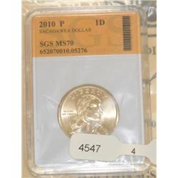 MS70 2010-P Sacagawea Dollar