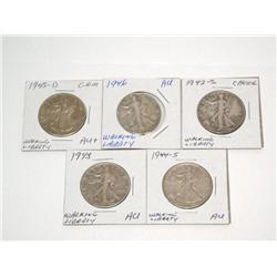 Walking Liberty Half Dollars AU Times The Money