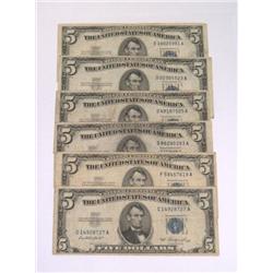 $5 US Silver Certificate Blue Seal Times The Money