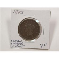 1843 Large US Penny