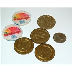 Lot of Vintage Casino Chips & Tokens