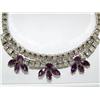 Image 1 : Rhinestone / Amethyst Necklace