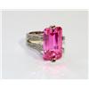 Image 1 : Sterling Silver CZ Pink Ring