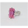 Image 2 : Sterling Silver CZ Pink Ring