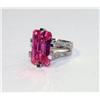 Image 3 : Sterling Silver CZ Pink Ring