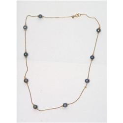 4.00mm Black Pearl Hand Made Ladies Necklace