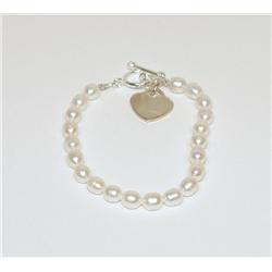 Sterling Silver Pearl Bracelet