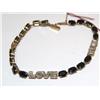 10k Gold "I Love You" Bracelet 5.0 ctw Sapphires