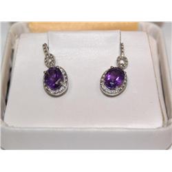 2.0 CTW Natural Bombay Amethyst Gemstone Earrings
