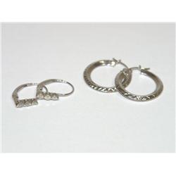 3 Diamonds Ladies Earrings & Gold Ladies Hoops