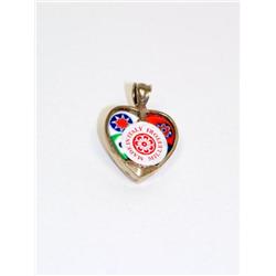 Sterling Silver Millefori Italian Heart