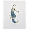 8k Sterling Silver Seahorse Pendant