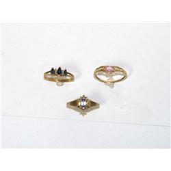 AAA Tanzanite, Sapphire & Pink Gemstone Ring