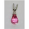 Image 1 : Sterling Silver CZ Pink Pendant