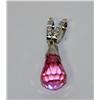 Image 3 : Sterling Silver CZ Pink Pendant