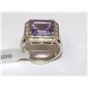 4.0 CTW Emerald Cut Portuguese Amethyst Ring