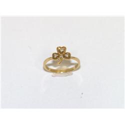 Diamonds Clover Design Hand Made Ladies Ring